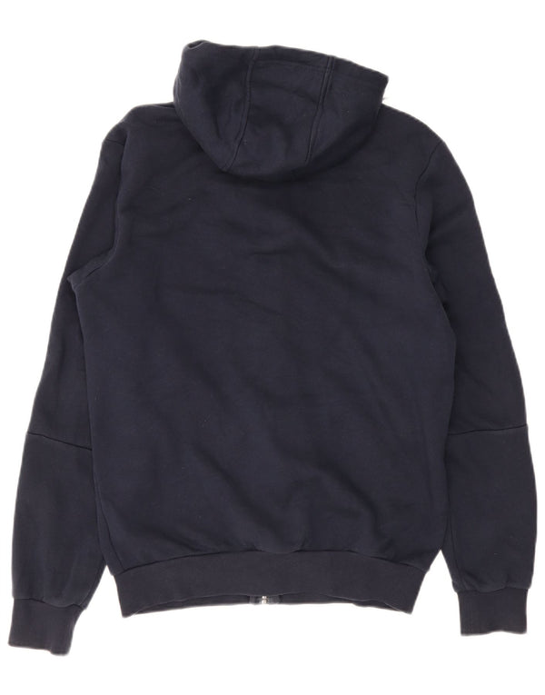 Adidas Pull à capuche zippé pour homme en coton bleu marine moyen