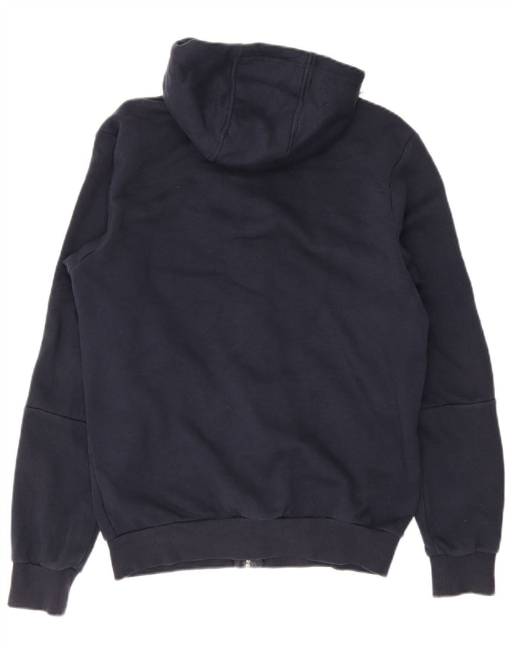 Adidas Pull à capuche zippé pour homme en coton bleu marine moyen
