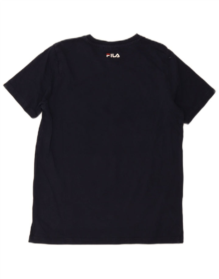 Fila T-Shirt Graphique Garçon 11-12 ans Bleu Marine