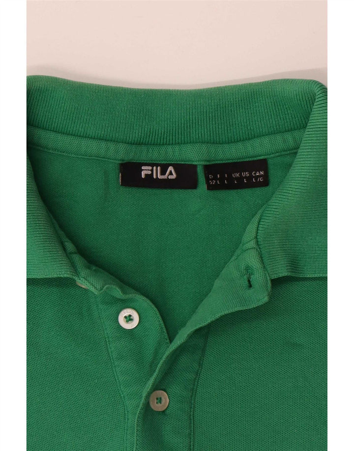 Fila Polo Homme Grand Vert Coton