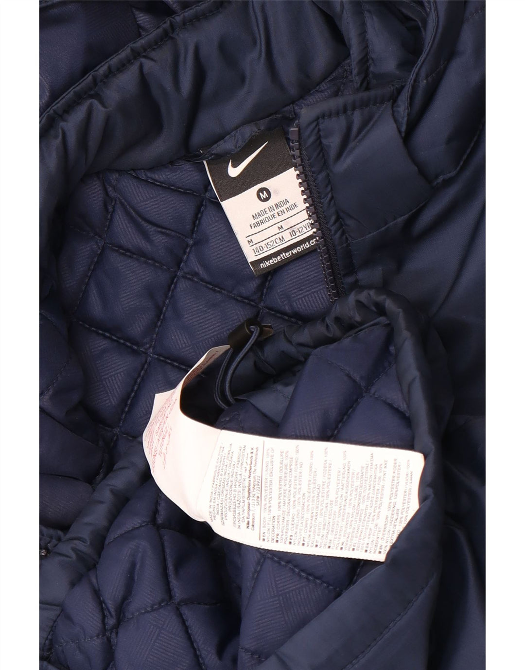 Veste matelassée à capuche Nike garçon 10-11 ans bleu marine moyen polyester