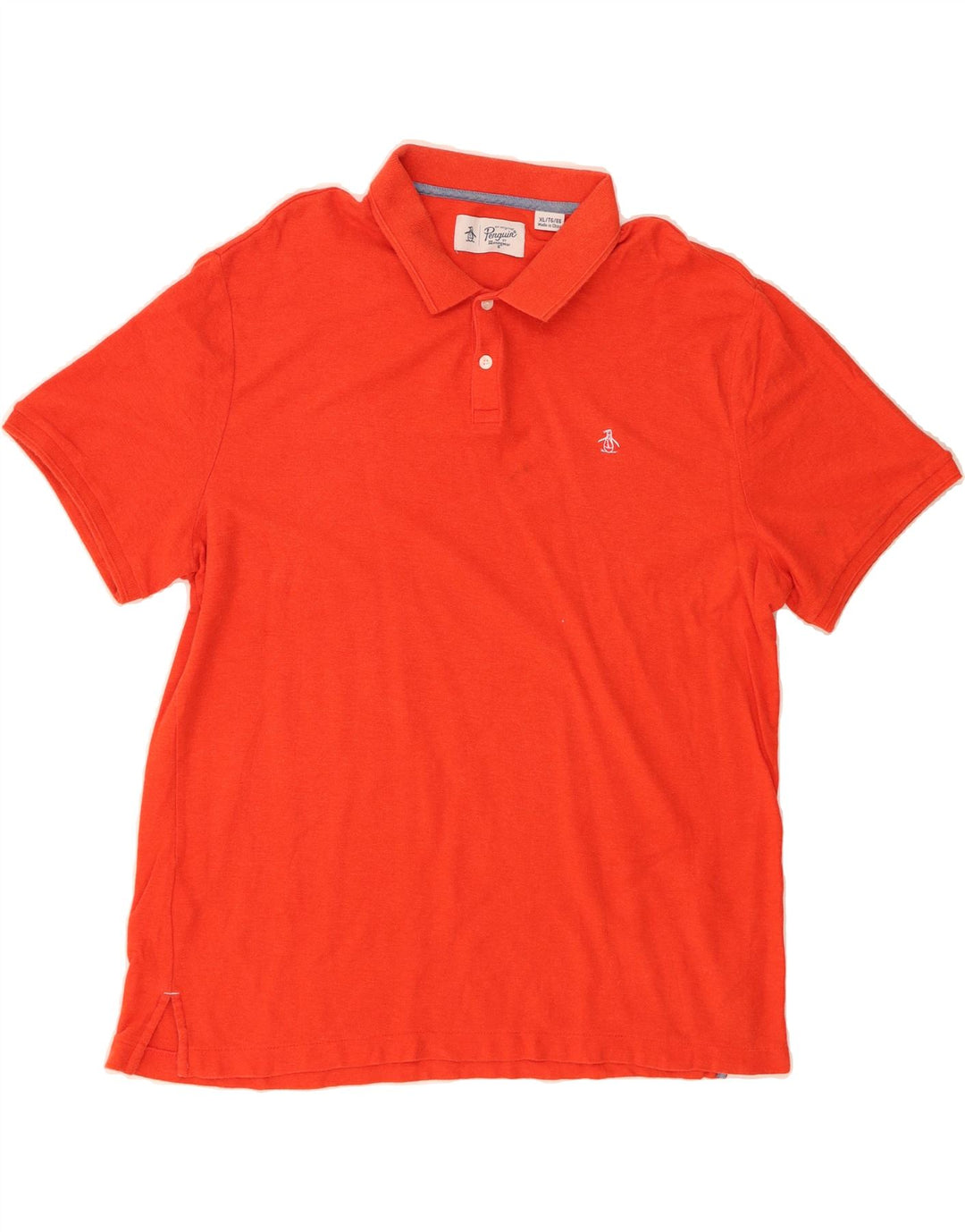 PENGUIN Mens Polo Shirt XL Orange Cotton Vintage Penguin and Second-Hand Penguin from Messina Hembry 