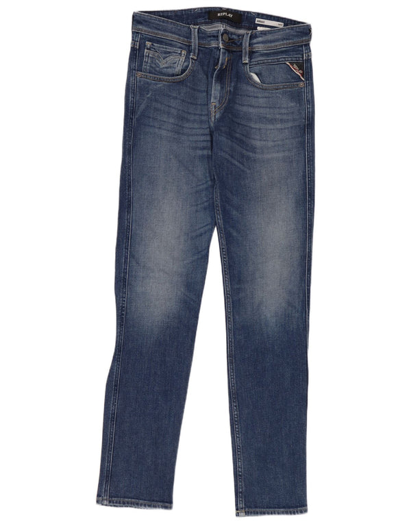 REPLAY Jean Slim Anbass Femme W29 L32 Bleu Coton
