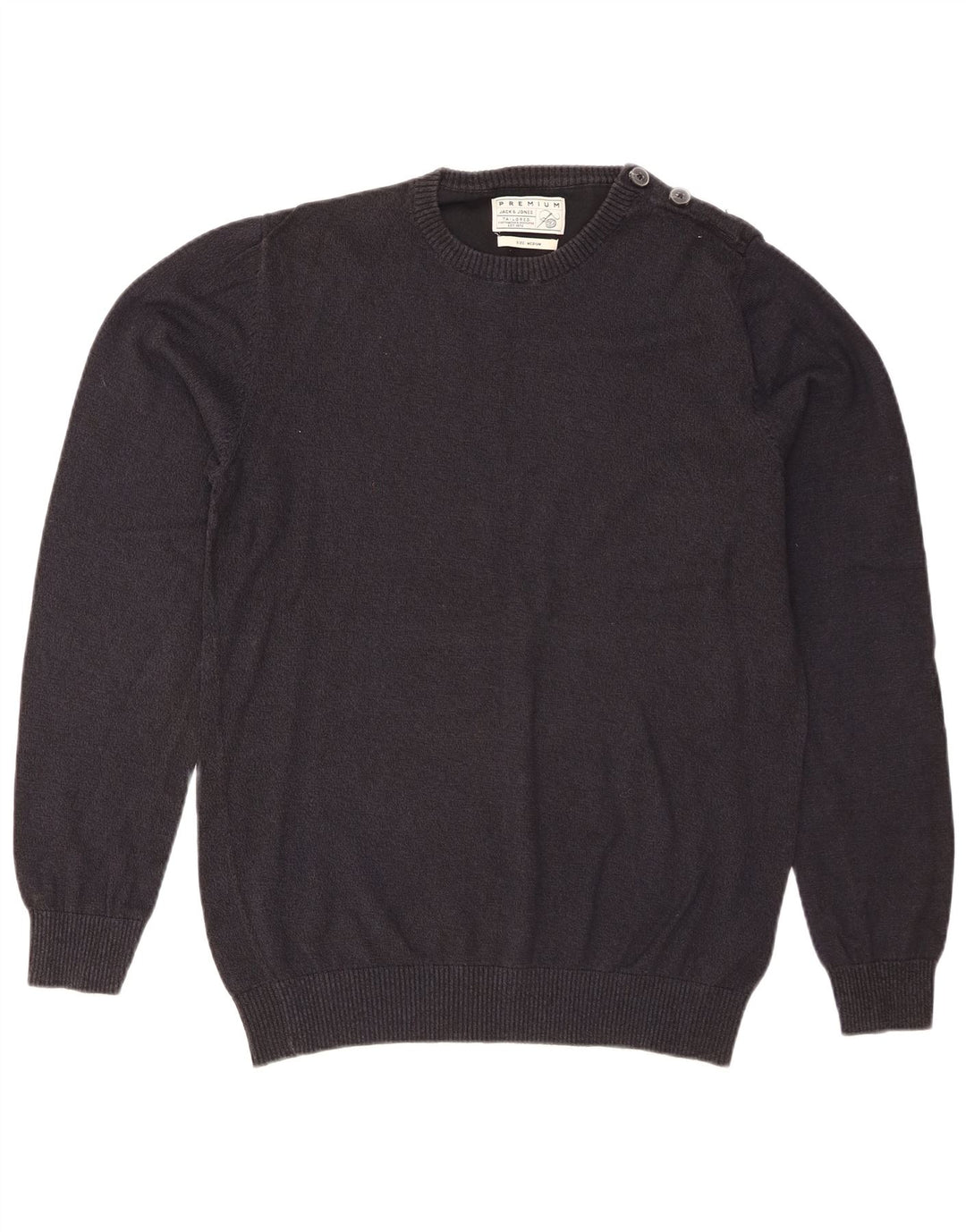 Jack & Jones Pull Col Rond Coupe Regular Homme Bleu Marine Moyen