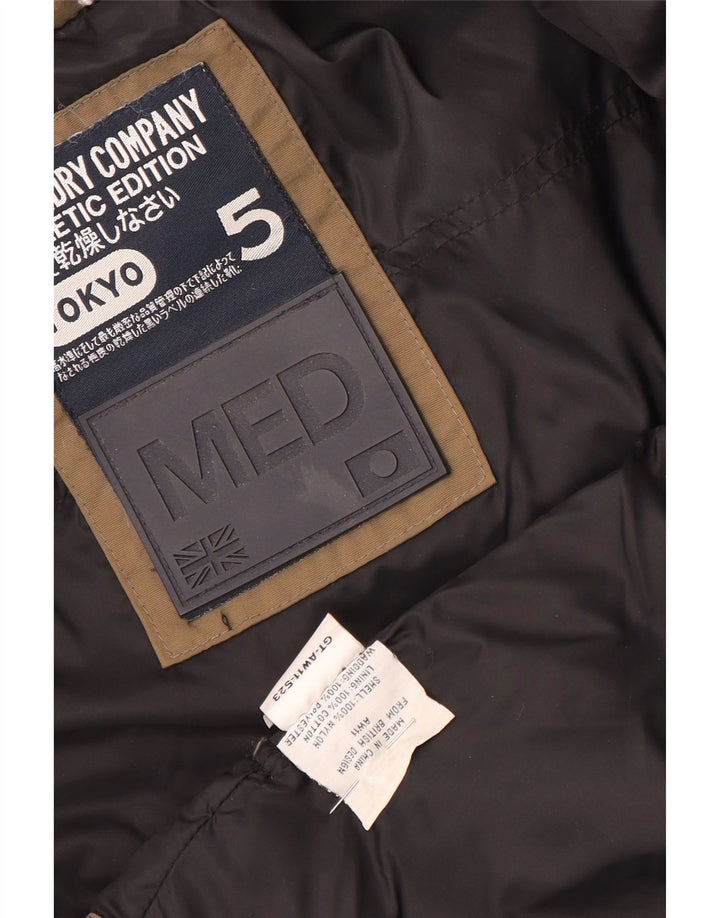 Superdry Veste rembourrée pour femme UK 14 Nylon beige moyen