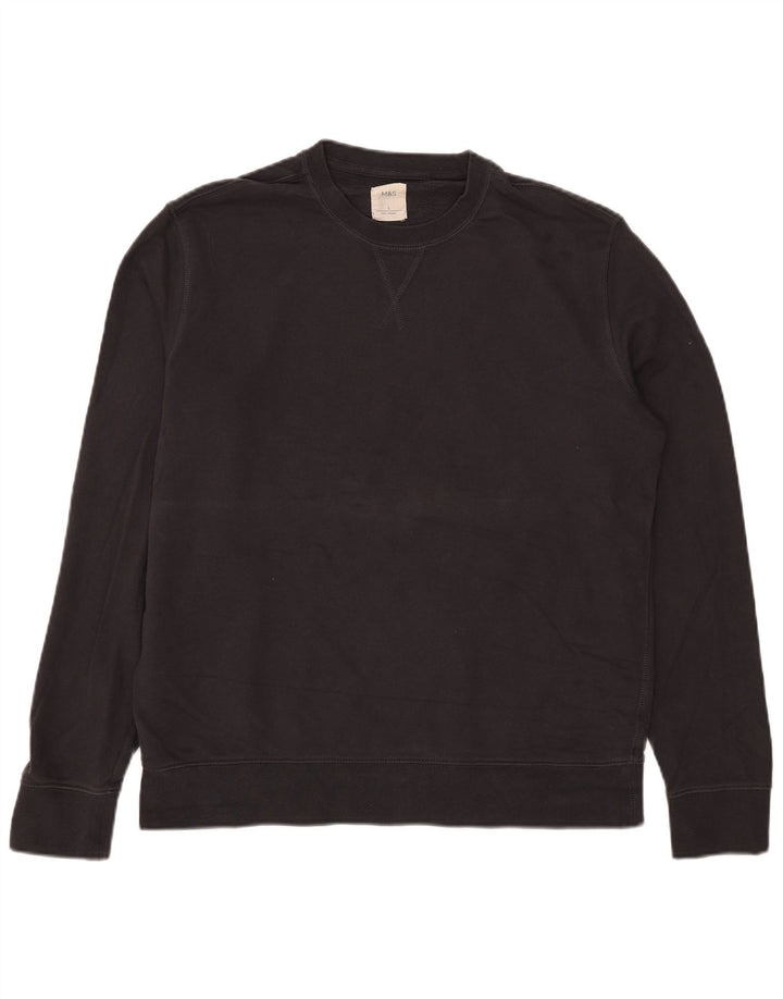 Marks & Spencer Sweat-shirt pour homme en coton noir Taille L