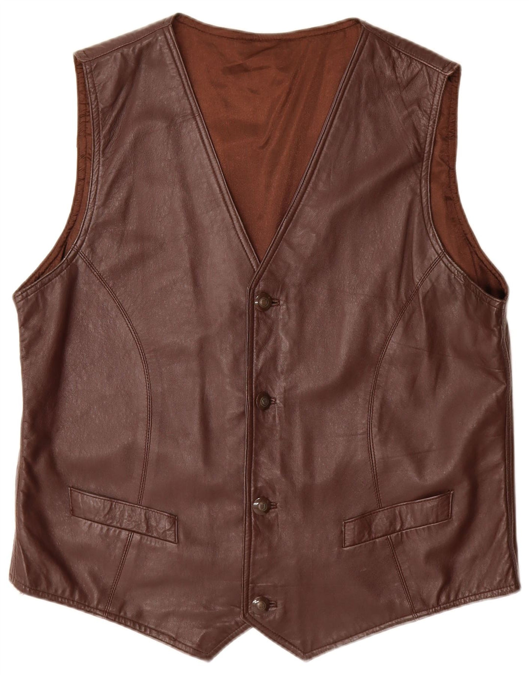 gilet en cuir homme vintage grand cuir marron
