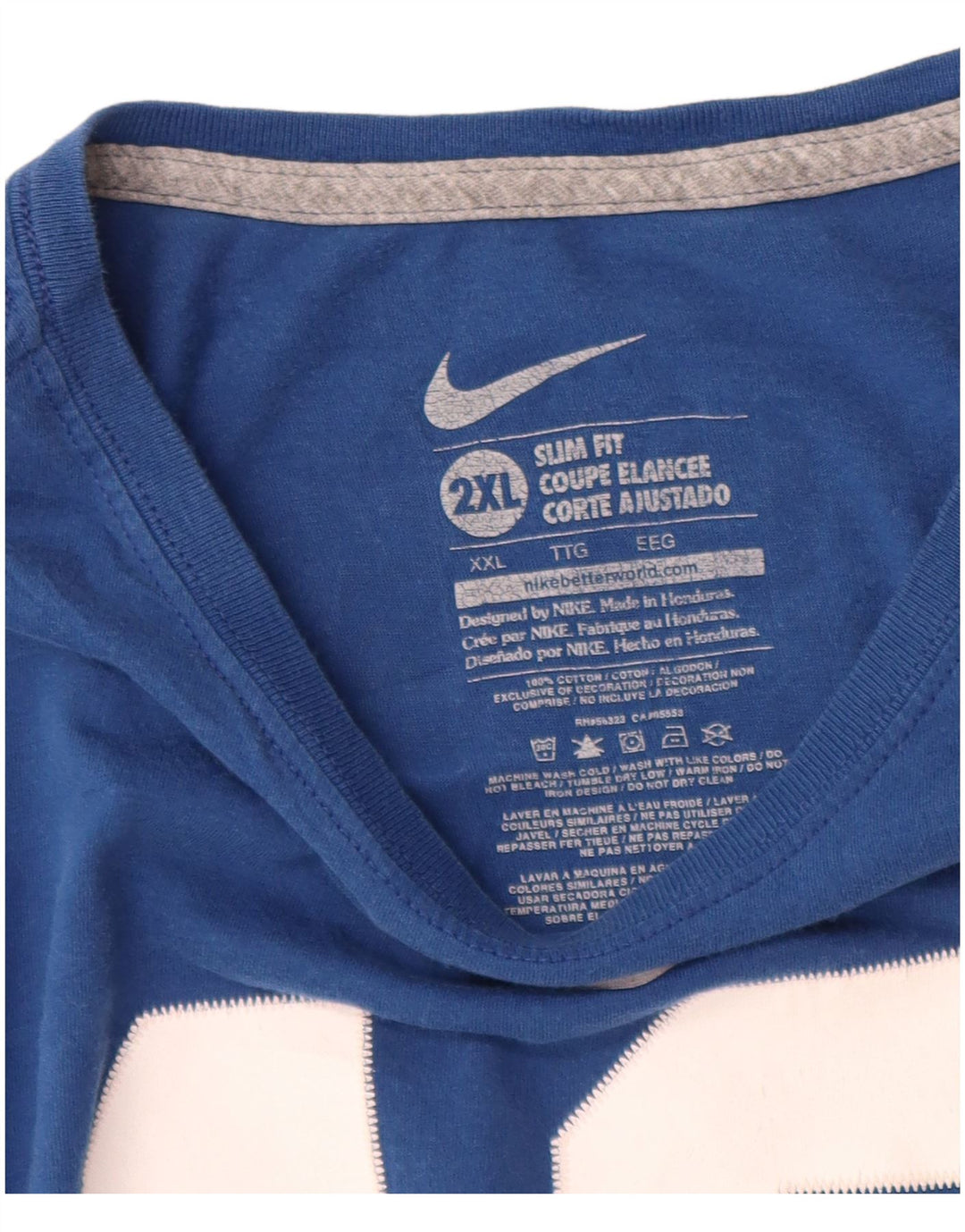 NIKE Femmes Indianapolis Colts Slim Fit Graphic T-Shirt Top UK 20 2XL Bleu