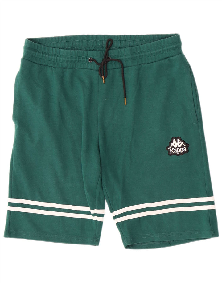 Kappa Short de sport pour homme en polyester à rayures vertes