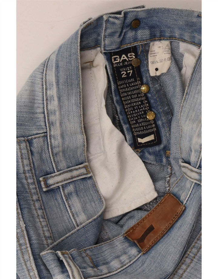 Gas Jean droit femme W27 L32 bleu coton