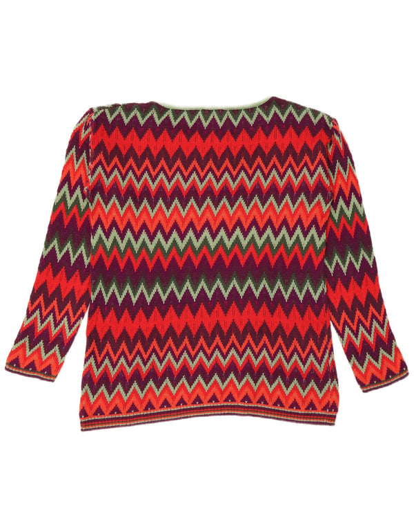 Esprit Pull col bateau pour femme UK 6 XS Chevron multicolore