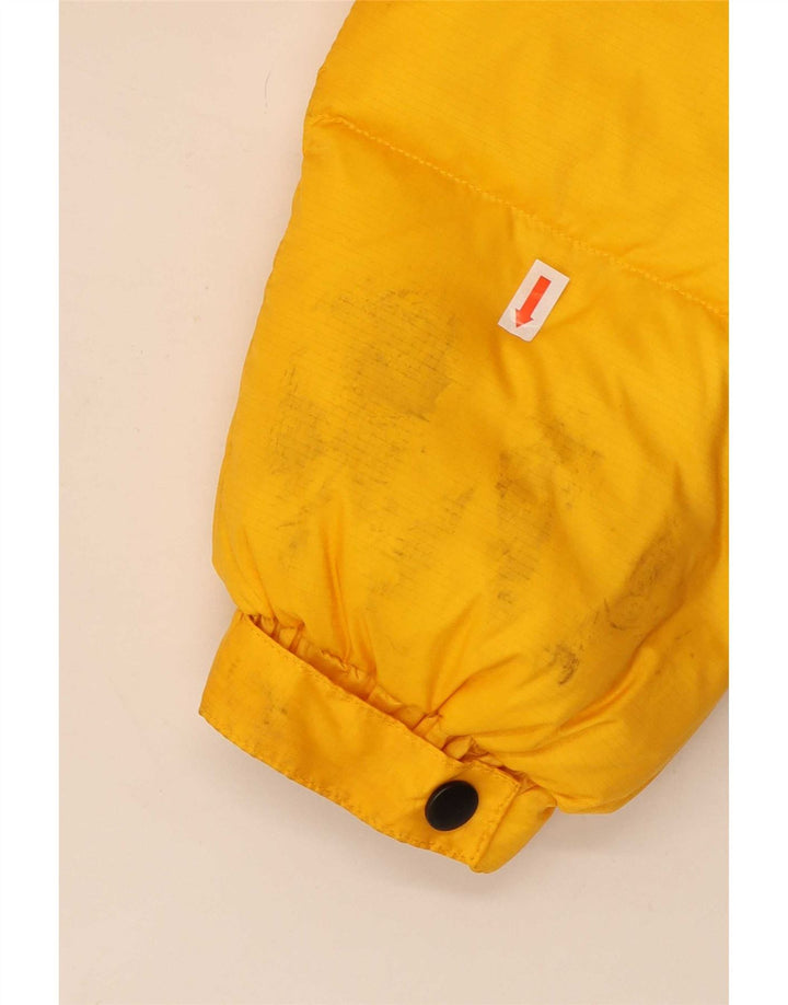 Superdry Veste courte rembourrée pour femme UK 16 Large Jaune Colorblock Nylon