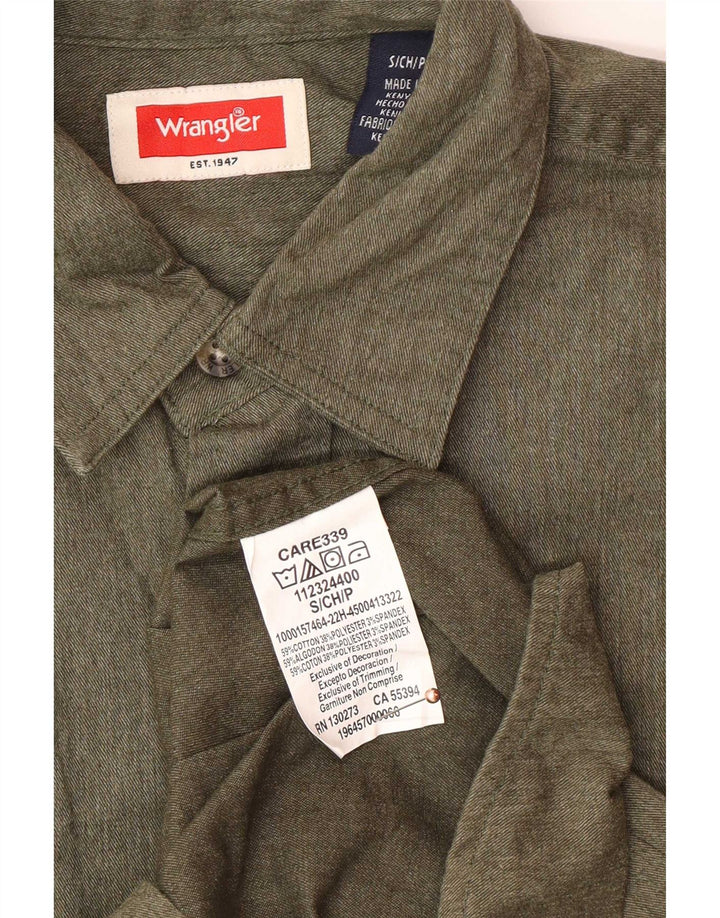 Wrangler Chemise Homme Petit Kaki Coton