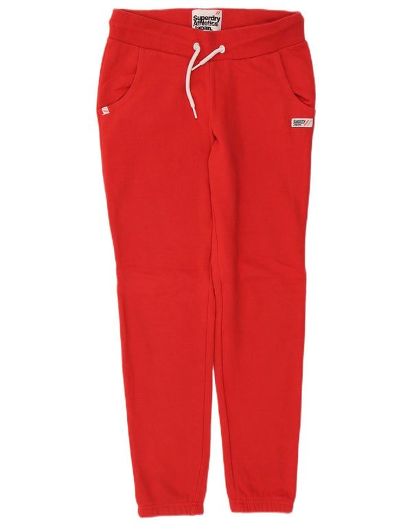SUPERDRY Pantalon de survêtement pour femme Joggers UK 10 Small Rouge Coton