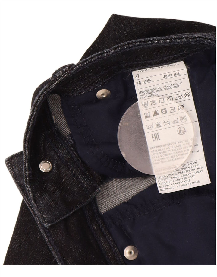 Benetton Jean Bootcut Femme W27 L30 Bleu Marine Coton