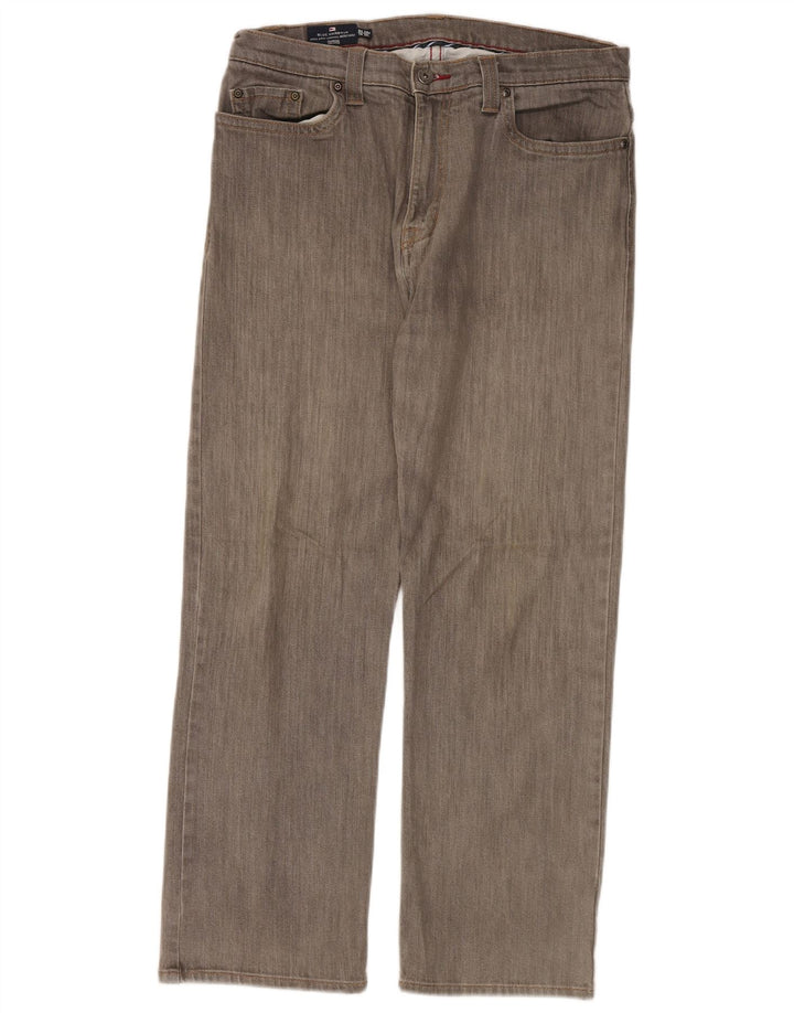 Marks & Spencer Jean droit Blue Harbor homme W34 L29 coton gris