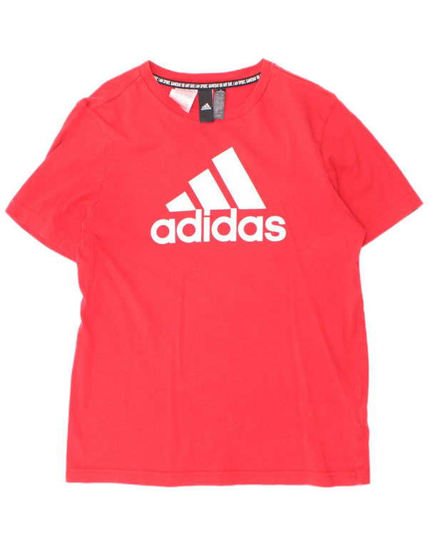Adidas T-Shirt Graphique Garçon 13-14 ans Rouge Coton