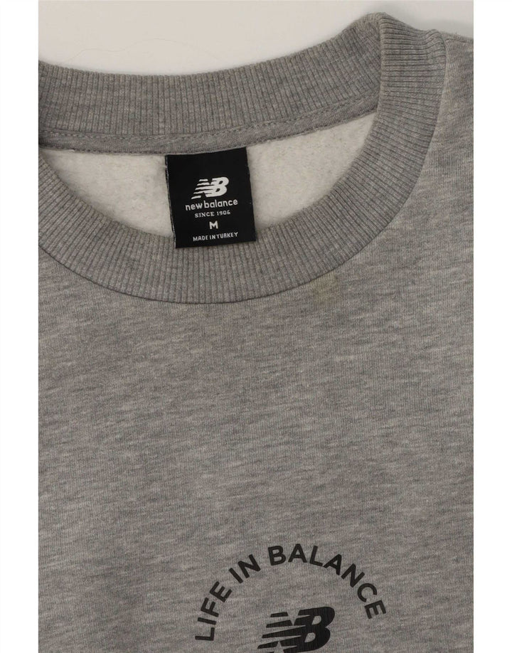 New Balance Sweat-Shirt Homme Gris Moyen Coton