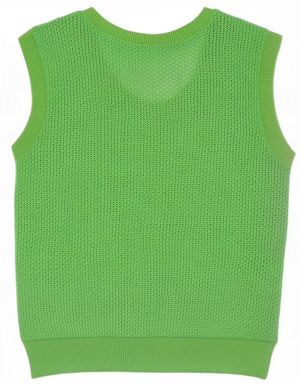 Zara Femme Débardeur UK 10 Petit Coton Vert