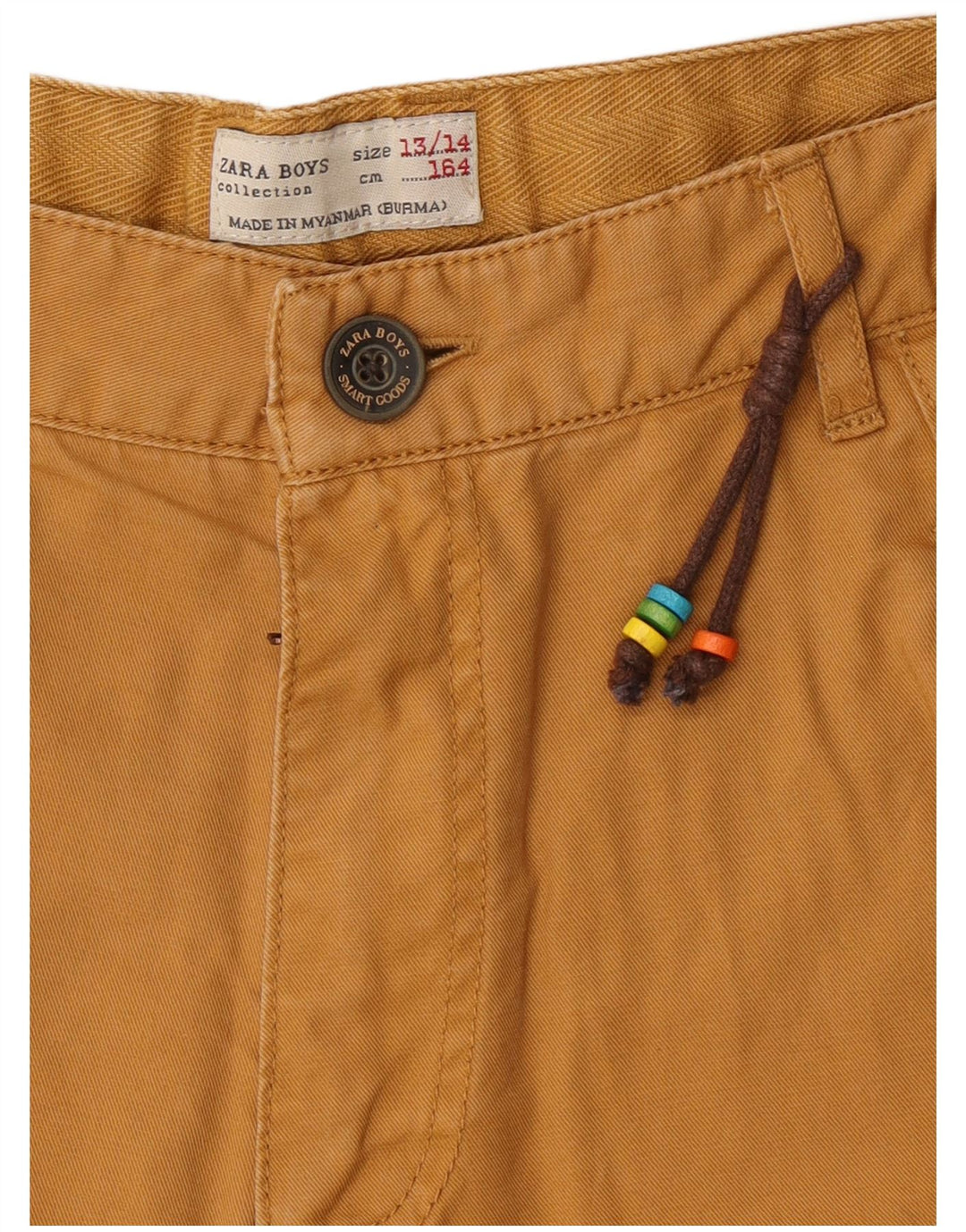Zara Short Cargo Garçon 13-14 Ans W28 Marron Coton
