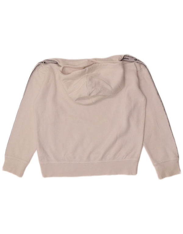 Champion Pull à capuche graphique pour fille 9-10 ans en coton blanc moyen