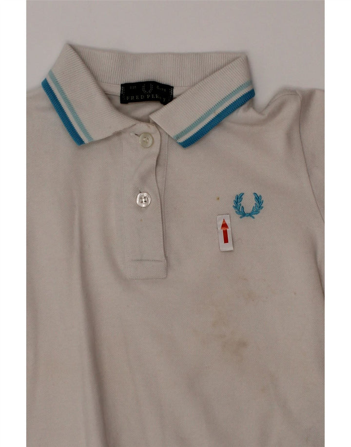 Fred Perry Polo Garçon 3-4 ans Coton Blanc Cassé