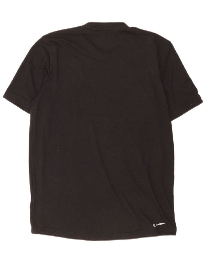Adidas Hommes Aeroready Graphic T-Shirt Top Petit Noir Polyester
