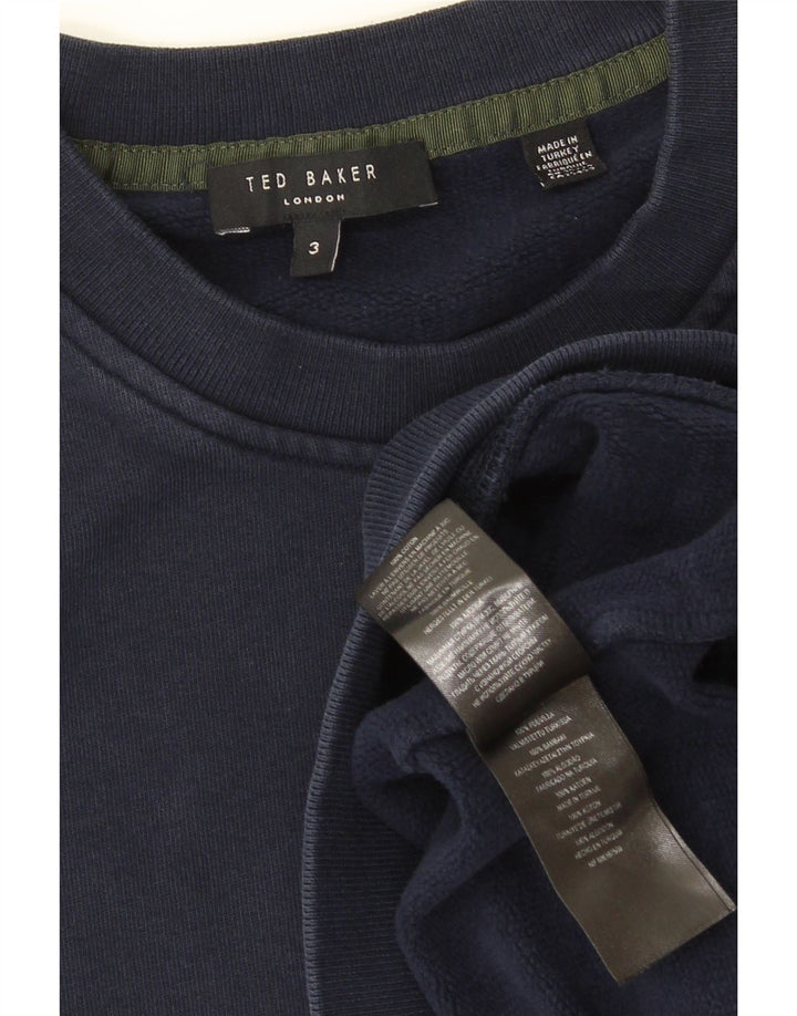 Ted Baker Sweat-shirt pour homme Taille 3 Bleu marine moyen Coton
