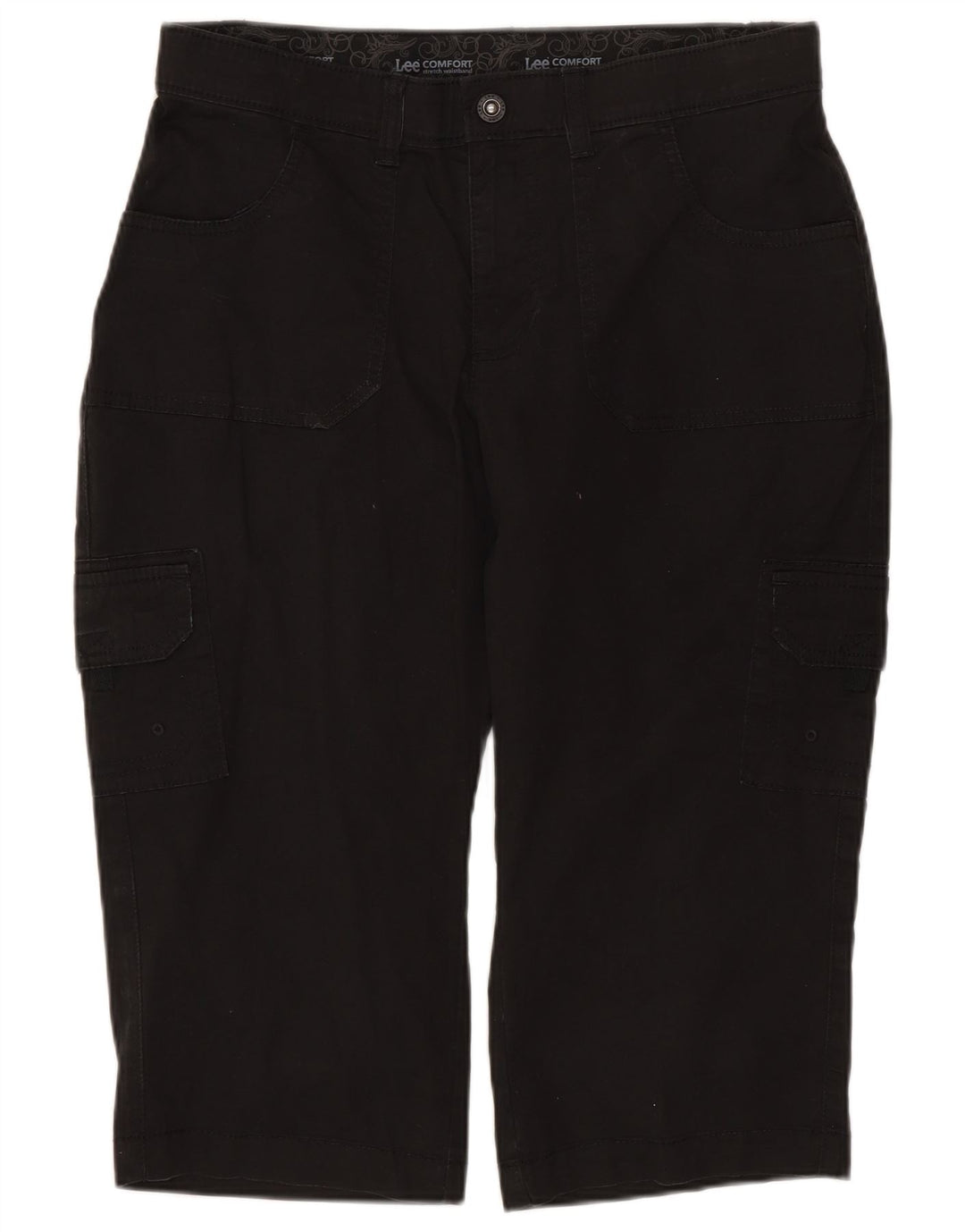 LEE Bermuda Cargo Femme US 6 Medium W30 Coton Noir