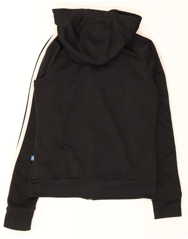 Adidas Pull à capuche zippé pour femme UK 8 Petit Noir Polyester