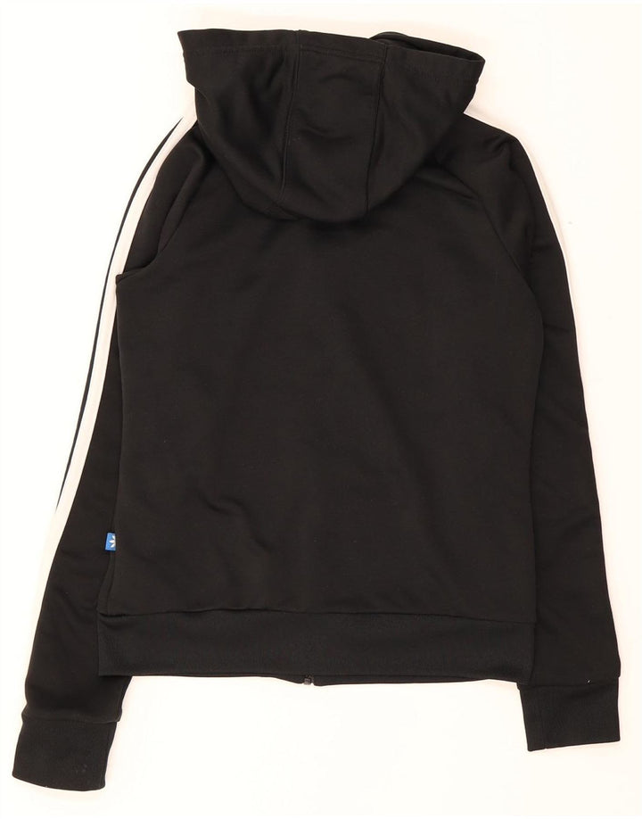 Adidas Pull à capuche zippé pour femme UK 8 Petit Noir Polyester
