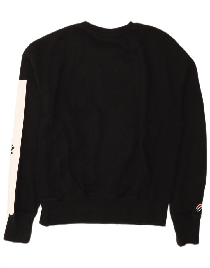Superdry Sweat-shirt graphique pour femme UK 12 Noir moyen Colourblock