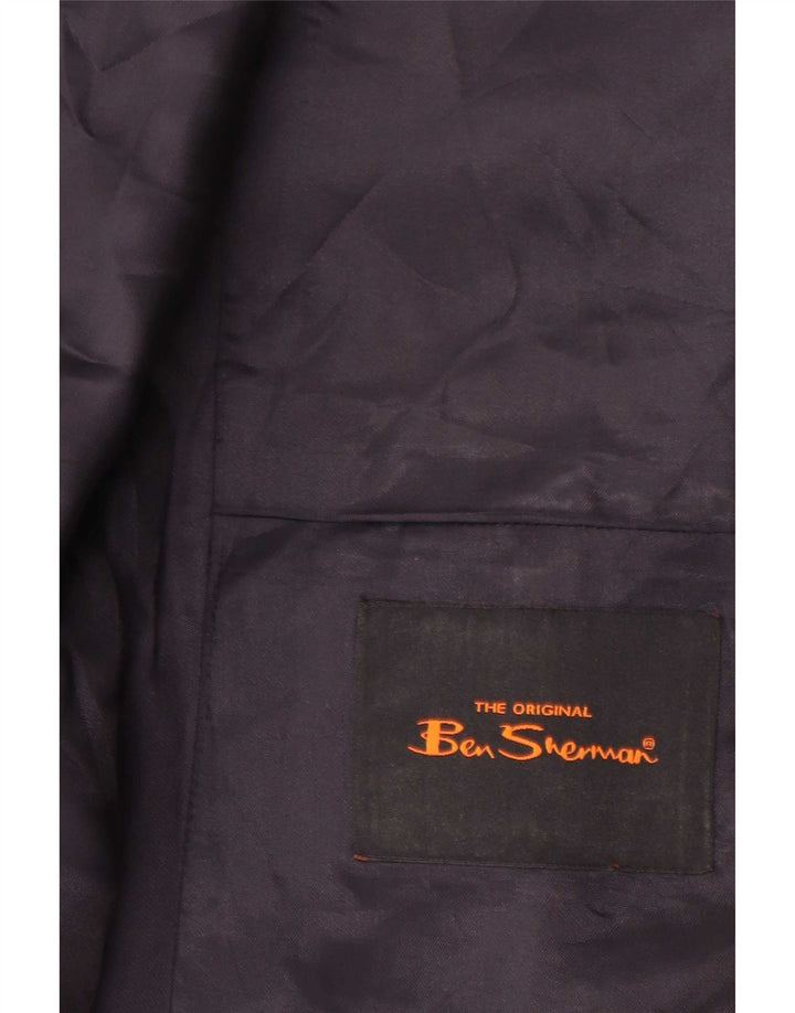 Ben Sherman Gilet Homme Petit Bleu Colorblock Laine