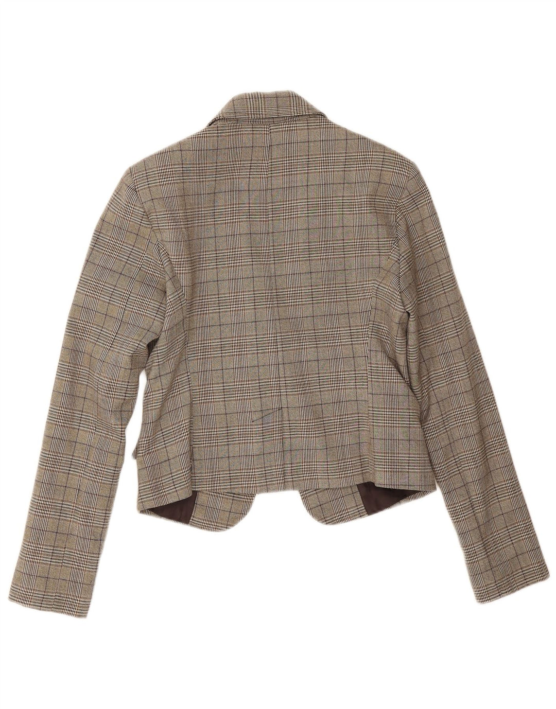 Rinascimento Veste Blazer 1 Bouton pour Femme UK 10 Petit Pied-de-Poule Marron