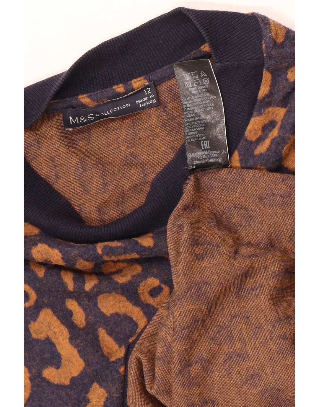 Marks & Spencer Sweat-shirt pour femme UK 12 Bleu marine moyen