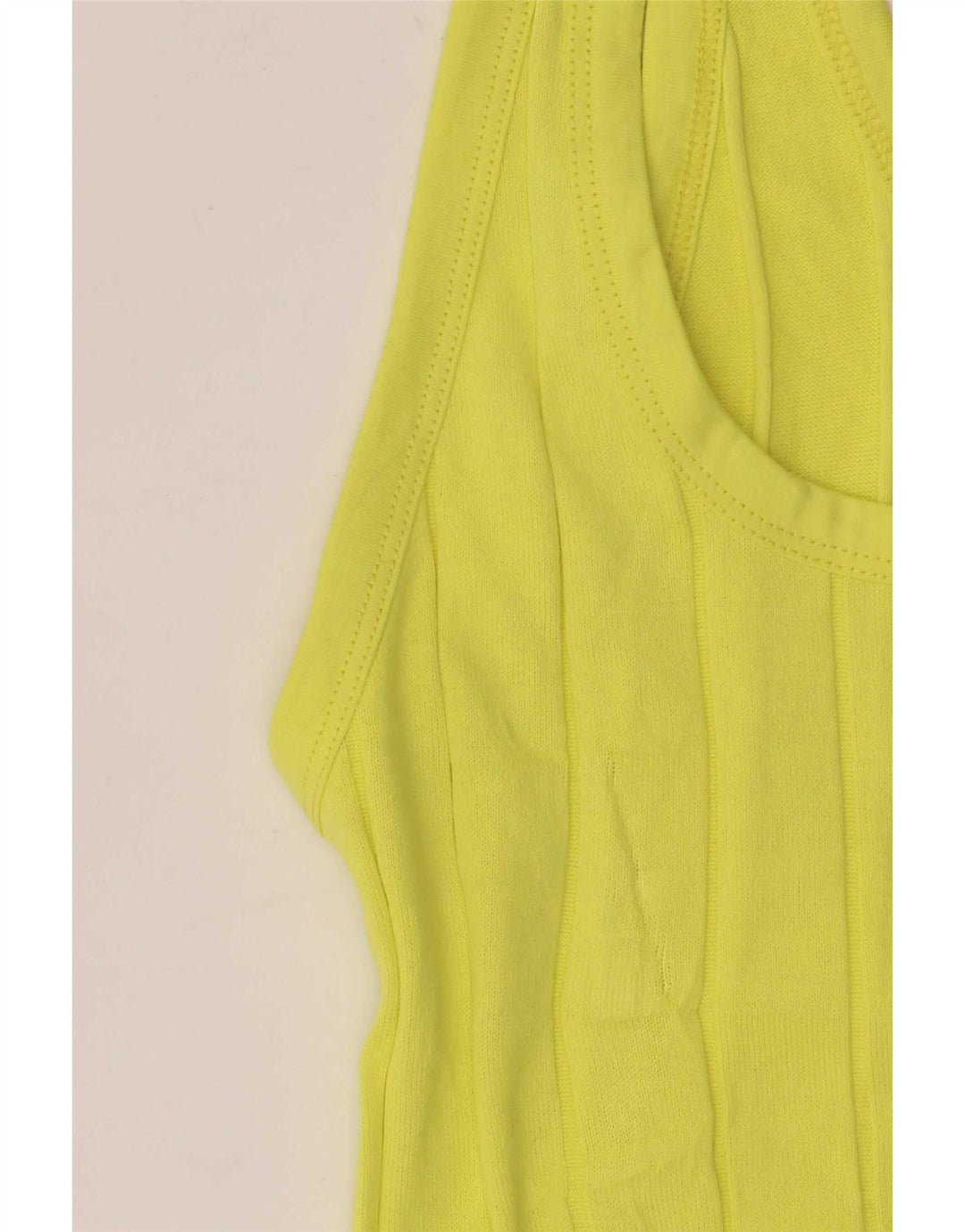 Massimo Dutti Débardeur Femme UK 8 Petit Coton Jaune