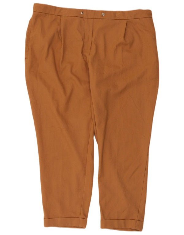 Marks & Spencer Pantalon court pour femme UK 20 2XL W38 L25 Beige Polyester