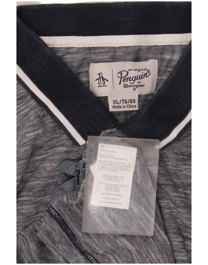 PENGUIN Polo Homme XL Gris Moucheté Coton