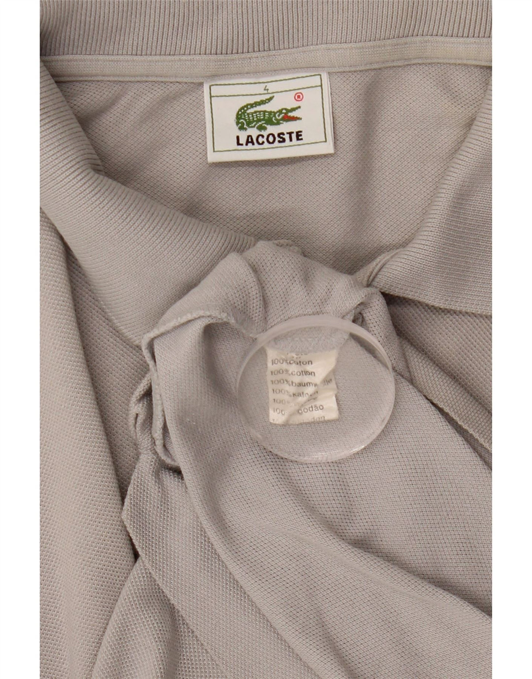 Lacoste Polo Homme Taille 4 Coton Gris Moyen