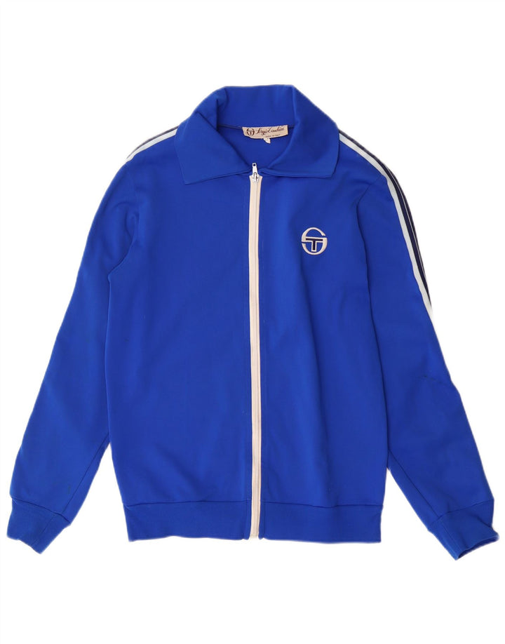 SERGIO TACCHINI Veste de survêtement vintage homme IT 46 Petit Bleu années 80