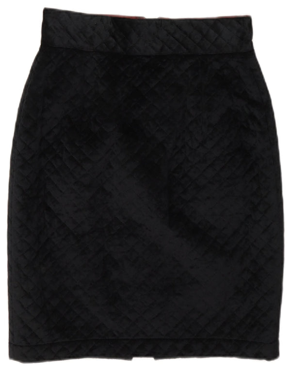 Giorgio Netti Jupe crayon taille haute en velours pour femme IT 42 Medium W26 Noir