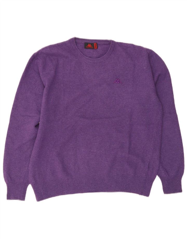 Kappa Pull à col rond pour femme UK 14 Laine violet moyen