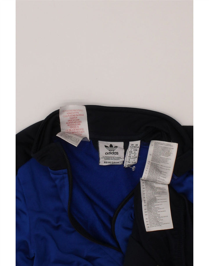 Adidas Veste de Survêtement Garçon 5-6 Ans Bleu Marine Colorblock Polyester