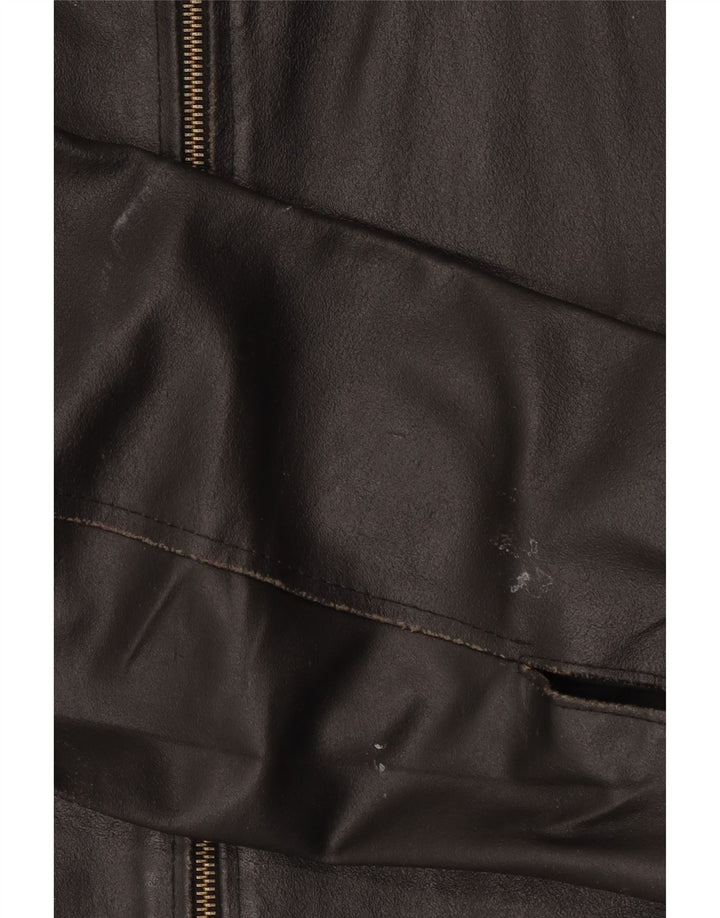 Planet Veste en Cuir Femme IT 50 Grand Cuir Noir