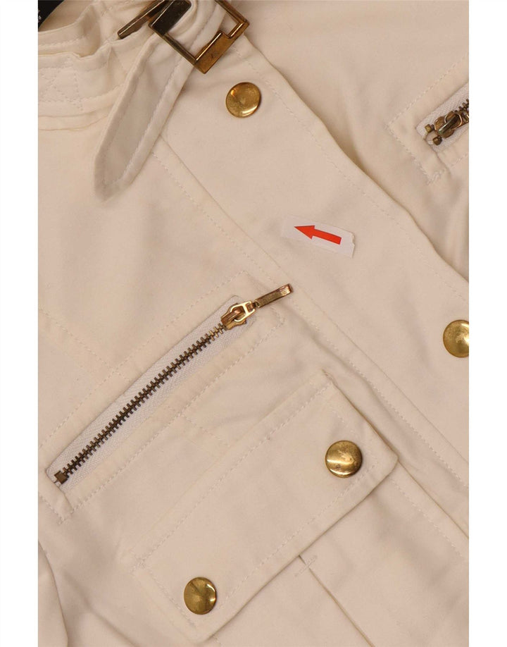 Veste utilitaire femme Zara UK 12 coton blanc moyen