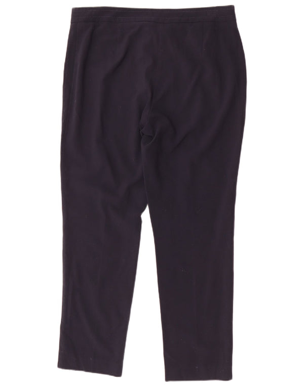 Marks & Spencer Pantalon décontracté pour femme UK 12 Medium W32 L27 Bleu marine