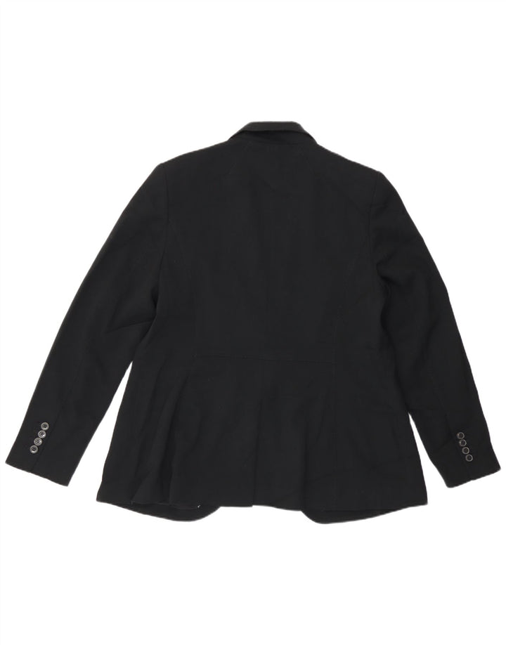 Marks & Spencer Veste blazer à 1 bouton pour femme UK 16 Large Noir Polyester
