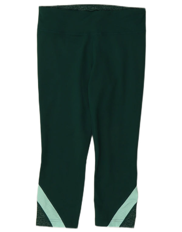 Under Armour Legging Capri Femme UK 10 Small Vert Polyester