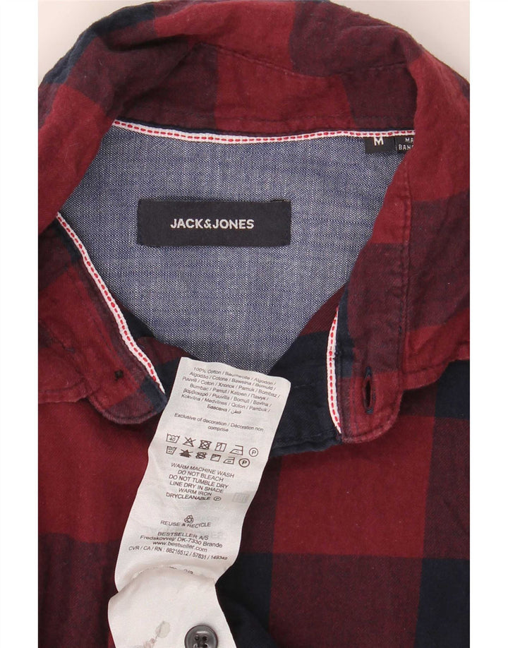 Jack & Jones Chemise Regular Fit en Flanelle Homme Rouge Moyen en Coton Vichy