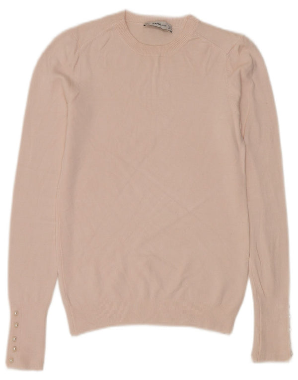 Zara Pull ras du cou pour femme UK 8 Small Rose